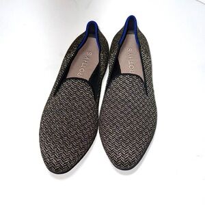 Rothy's Almond Loafers in a sparkle herringbone pattern, size 5.5